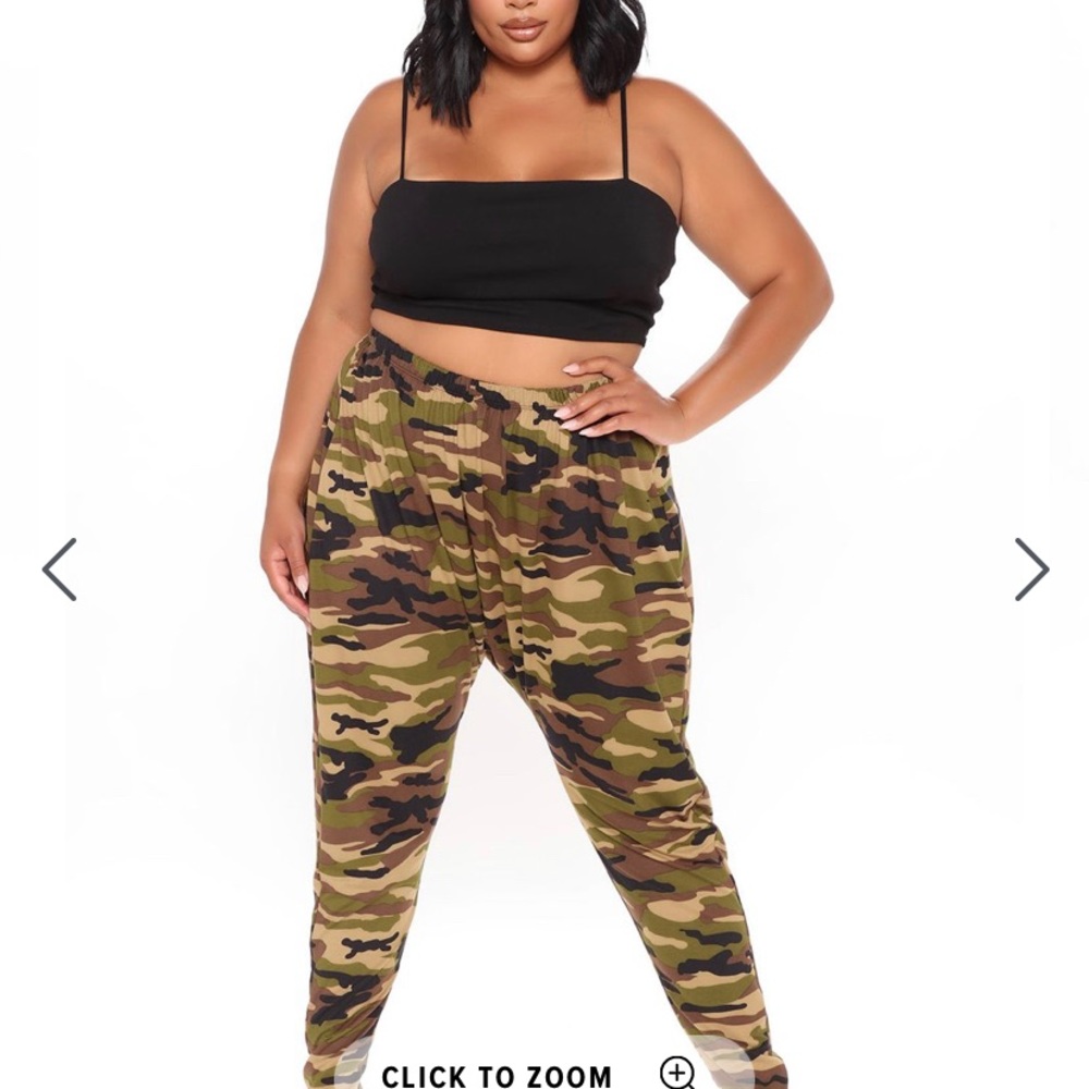 Camouflage slouchy harem style pants